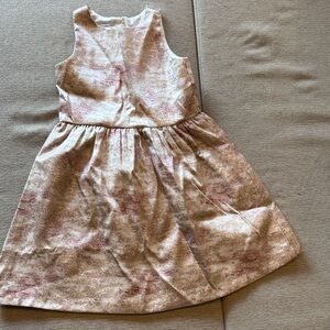 Girls Sleeveless Pink Floral Party Dress